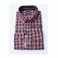 Ferrando Collection Dusty Pink & Navy Gingham Check Long Sleeve Shirt