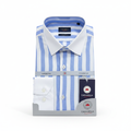 Men's Blue & White Stripe Formal Dress Shirt – Canabella Collection