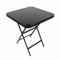 Black Glass Top Side Table