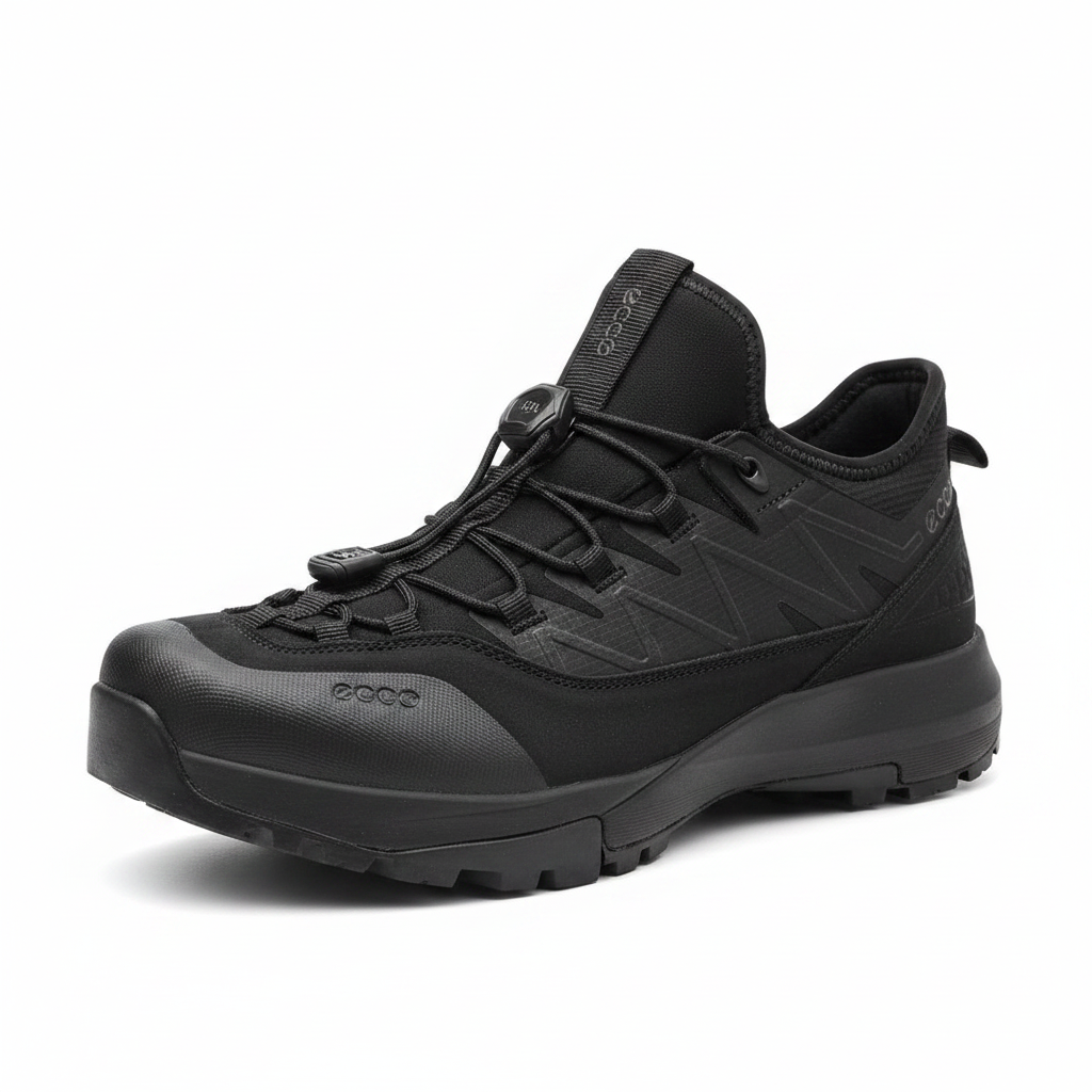 ECCO Exohike Low-Top Hiking Sneakers Triple Black