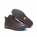 Men's Dark Brown Nubuck Leather Lace-Up Ankle Boot