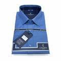 Cavanna Premium Men's Steel Blue Short Sleeve Shirt
