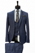 Men's Navy Blue 3-Piece Suit