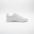 White Leather Low-Top Sneakers