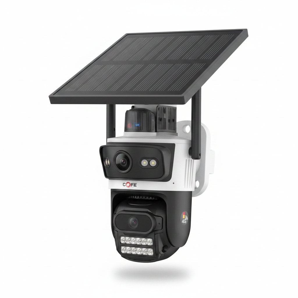 Solar SIM Card Camera Dual Lens
