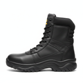 Black Leather Tactical Combat Boot