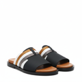 Bally Tricolor Webbing Slide Sandal