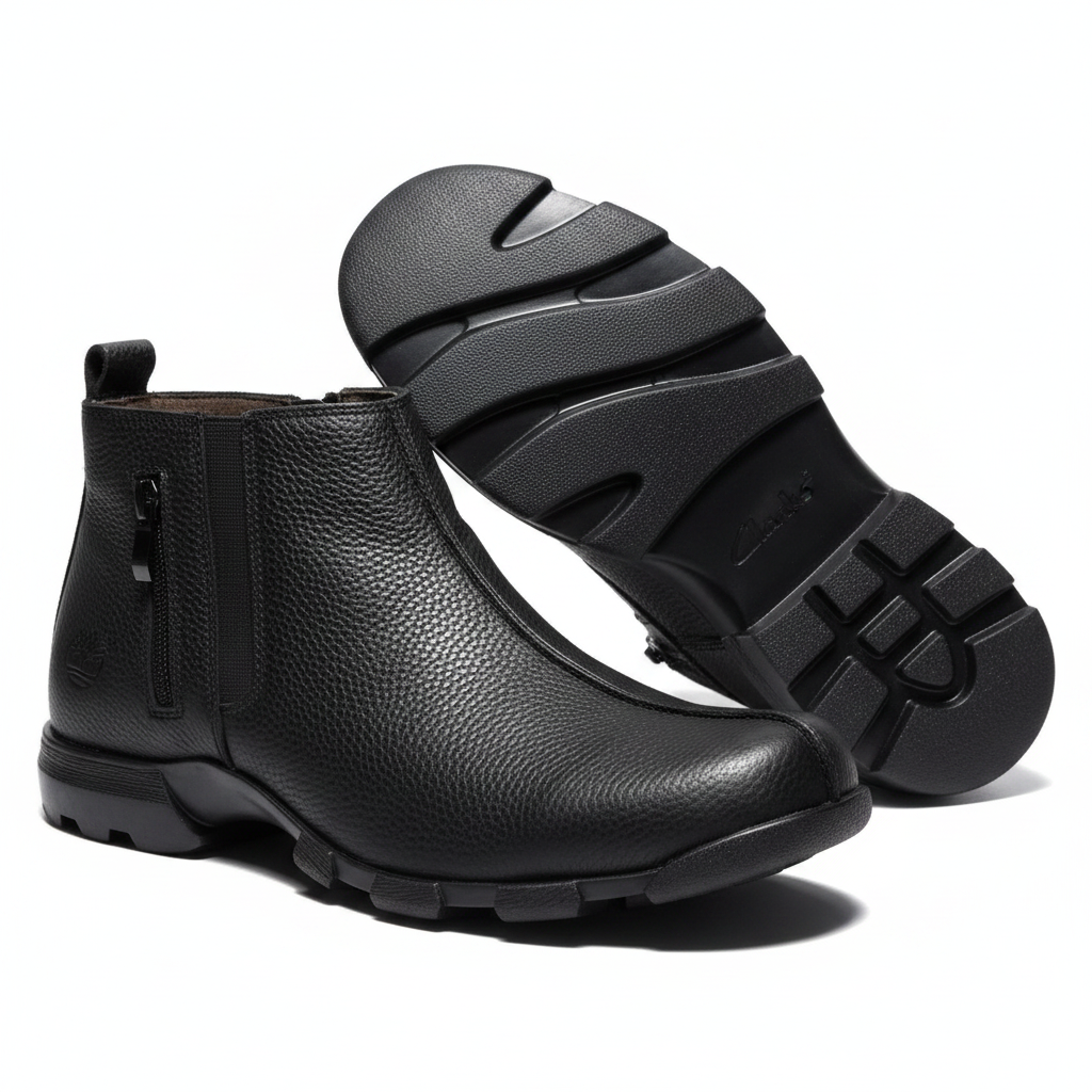 Timberland Pebbled Leather Zip Ankle Boots
