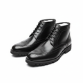 Men's Genuine Leather Wingtip Brogue Ankle Boots Black