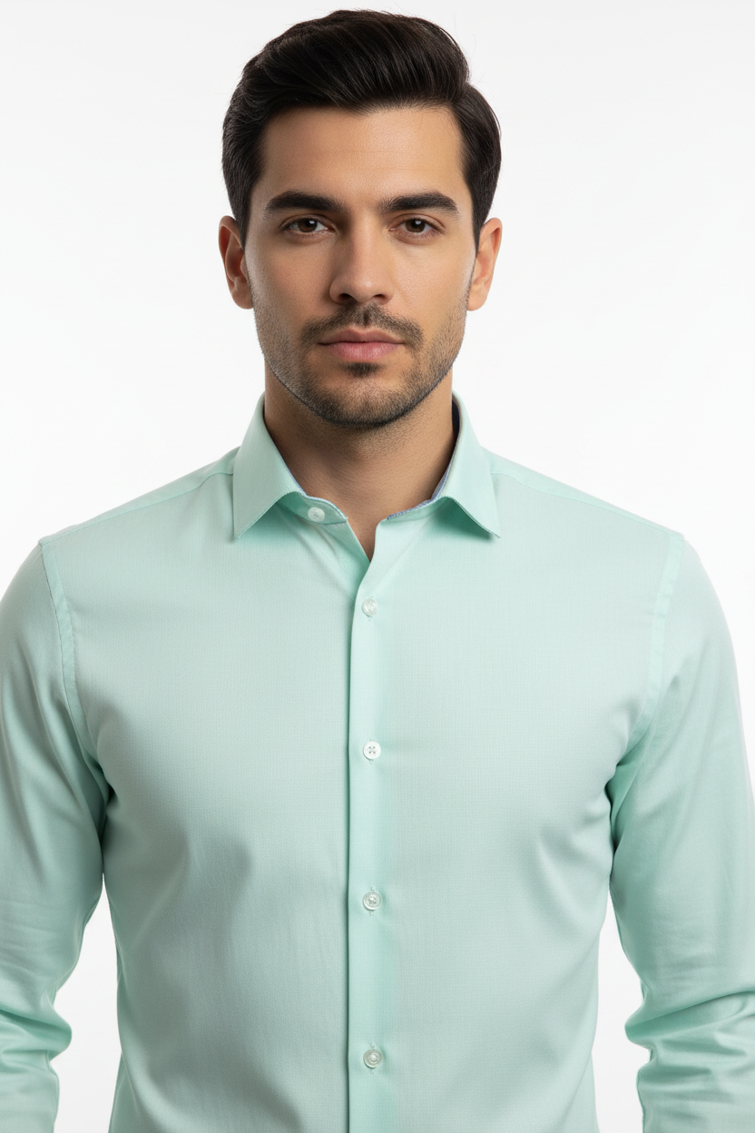 Men's Mint Green Formal Dress Shirt – Brezzo