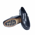 Men's Black Smooth Leather Penny Loafer