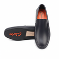 Men's Navy Blue Smooth Leather Slip-On Loafer