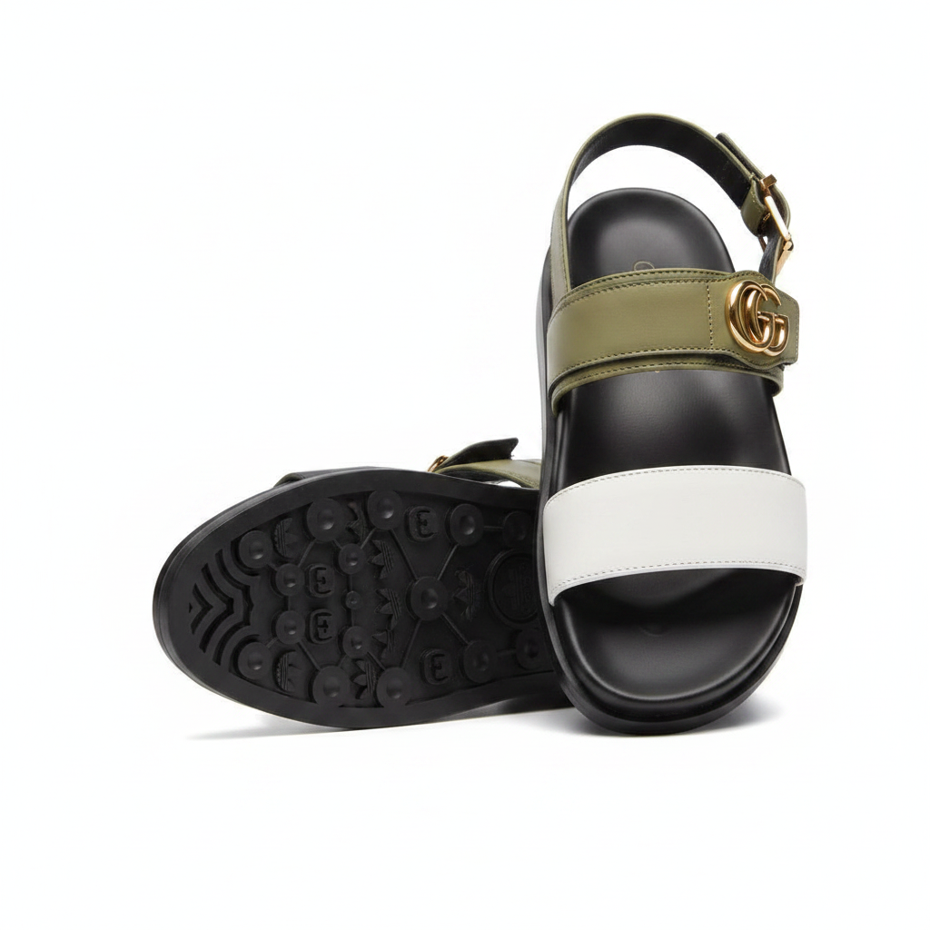 Gucci x Adidas Men's Double Strap Sandals