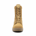 Tan Suede & Canvas High-Top Military Tactical Boot