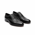 Black Woven Texture Oxford Dress Shoes
