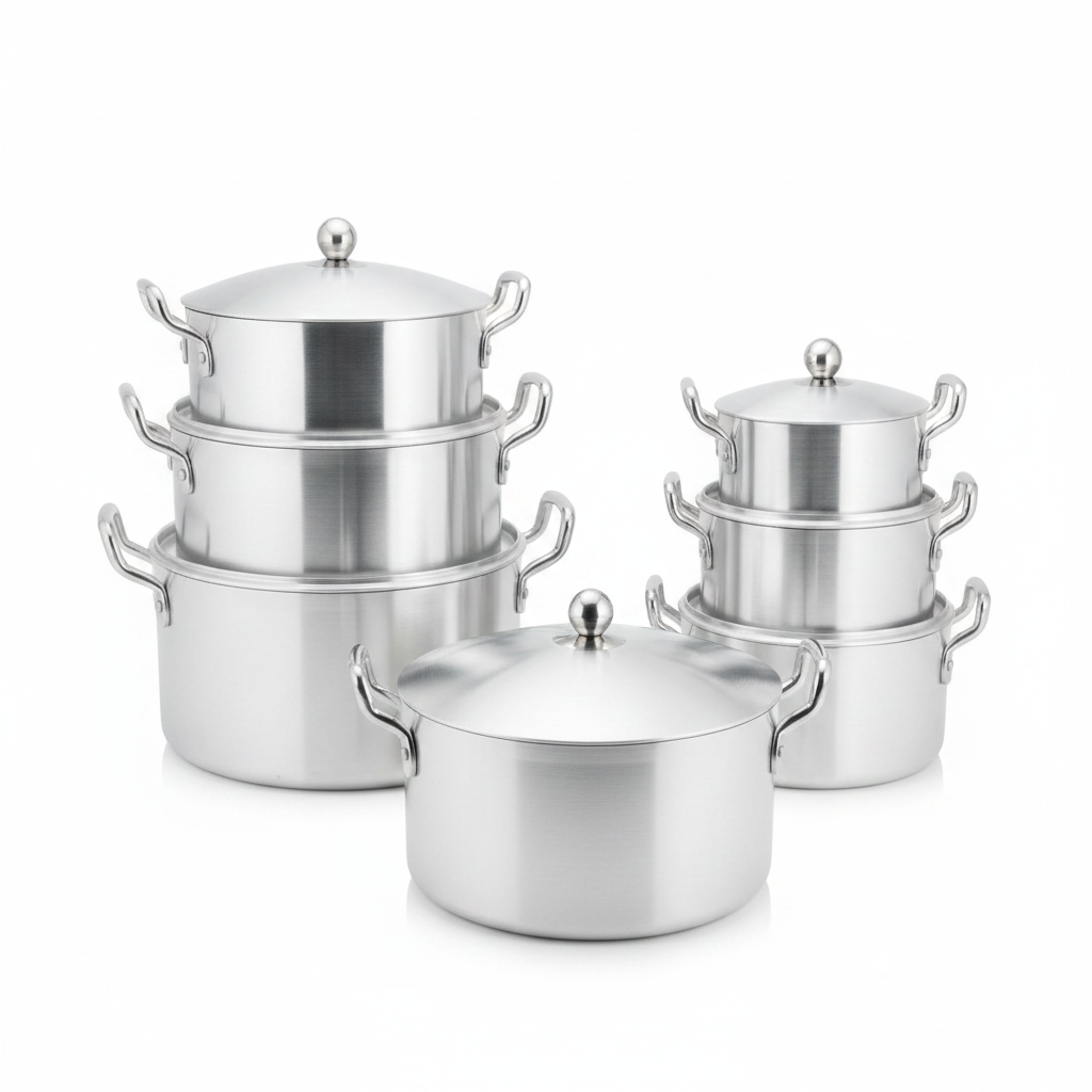 7-Piece Stainless Steel Cooking Pot Set