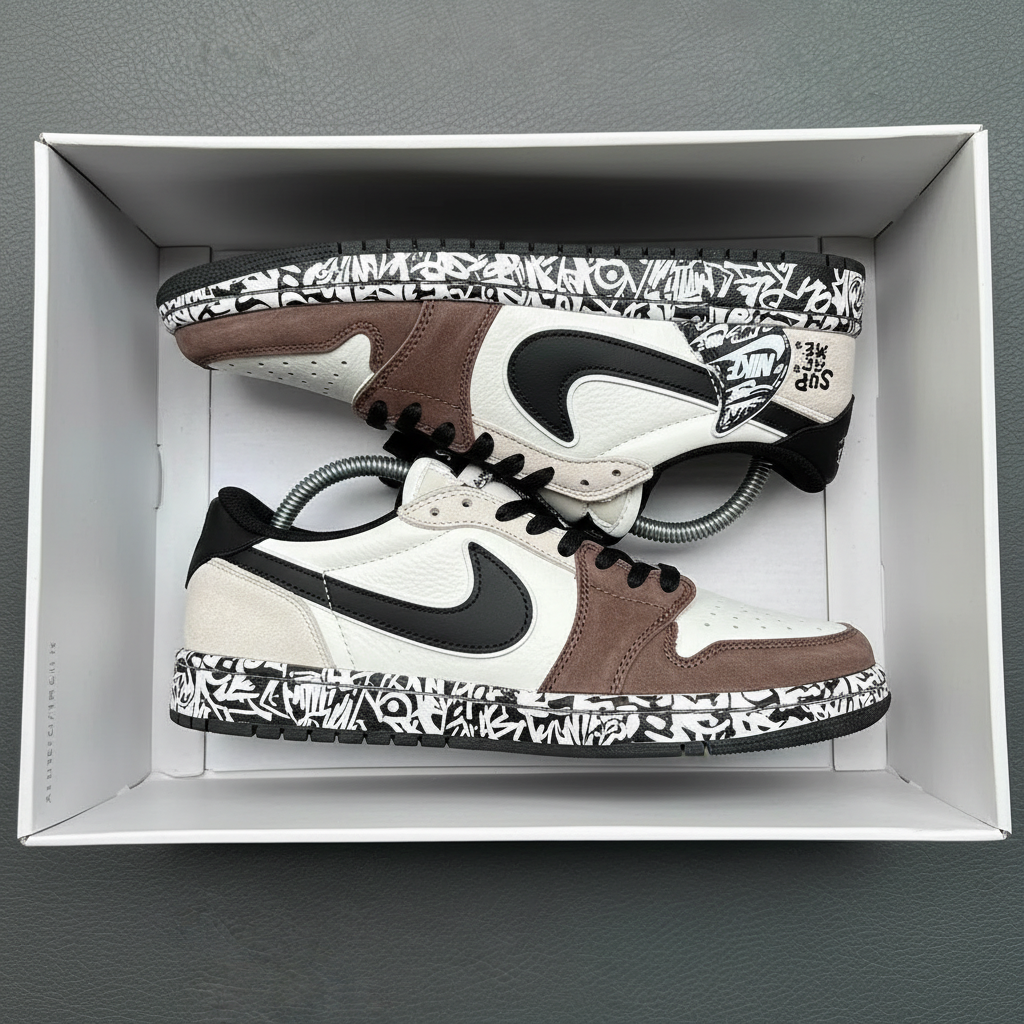 Air Jordan 1 Low x Supreme Brown