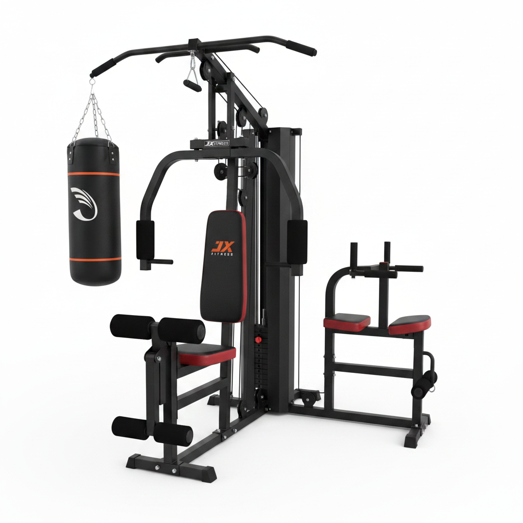Multi Strength Gym Fitness Trainer with Punching Bag