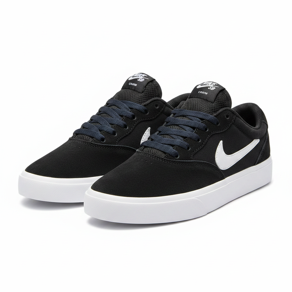 Nike SB Chron 2 Low-Top Skate Sneakers Black/White