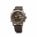 Naviforce Dual-Display Men's Watch – Brown Leather Strap