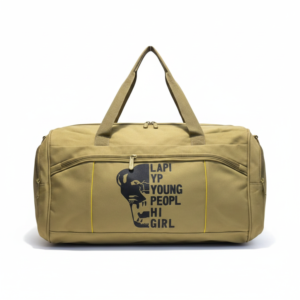 Panther Graphic Canvas Duffle Bag