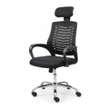 Black Mesh Office Chair with Headrest