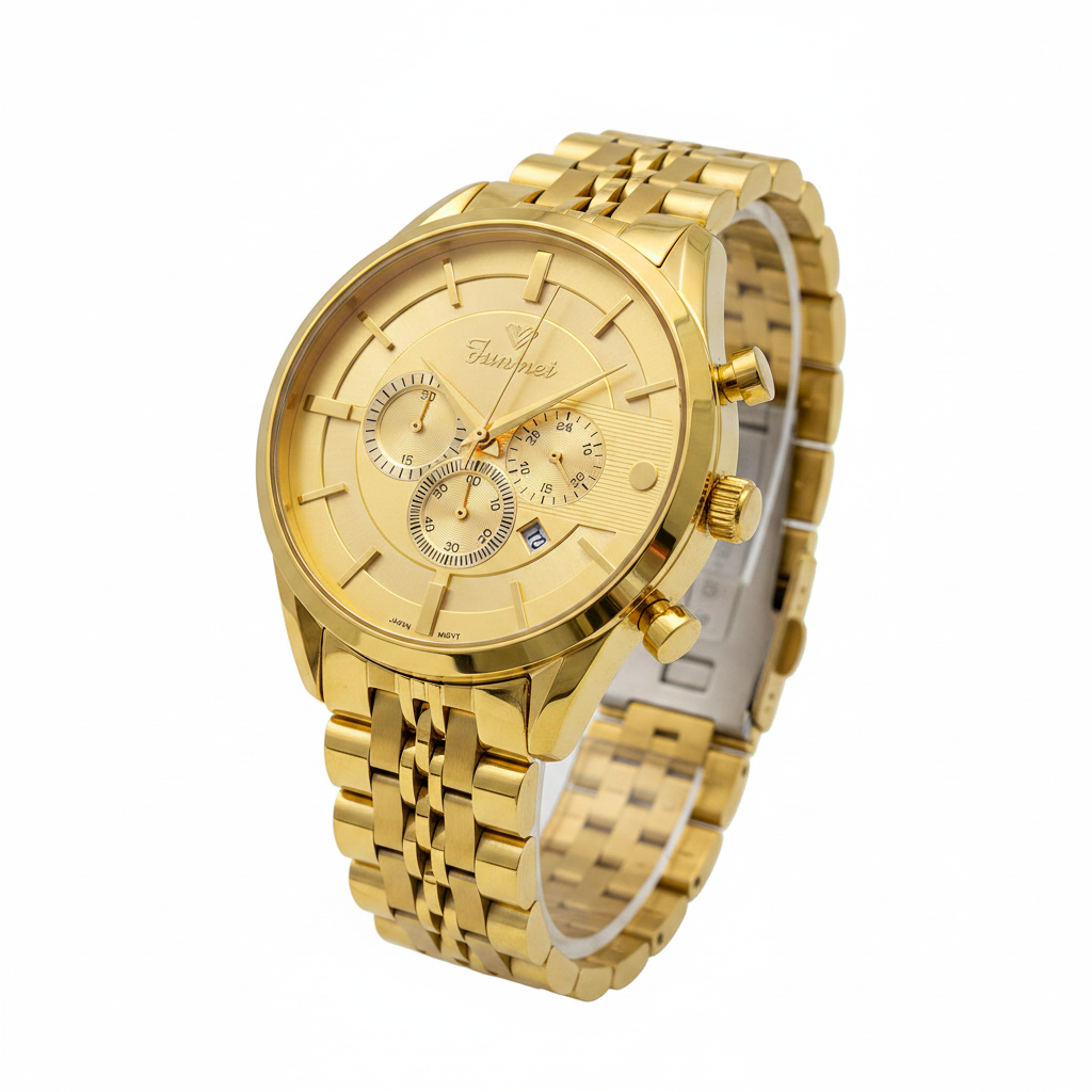 Junmei Chronograph Full Gold Watch