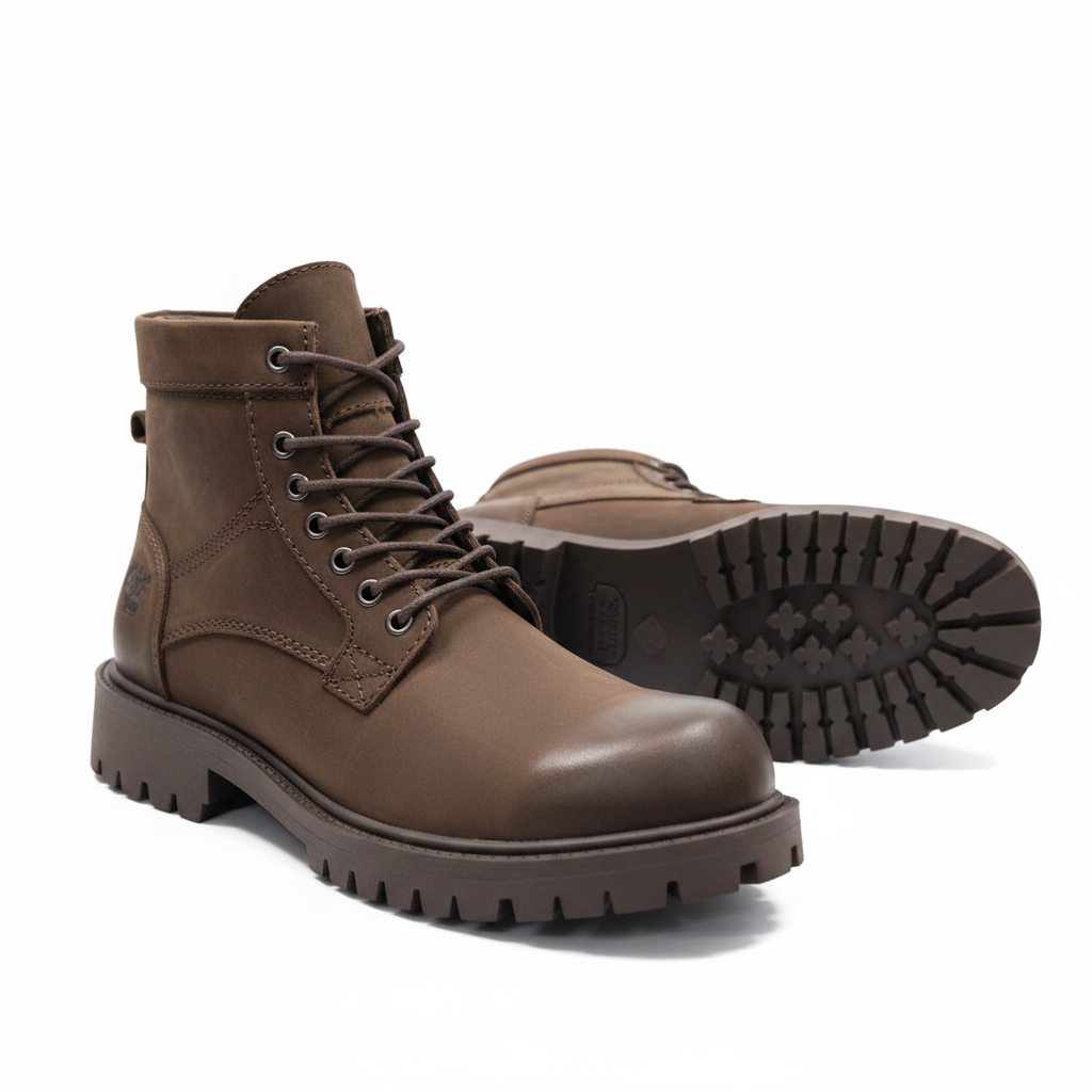 Men's Nubuck Lace-Up Ankle Boots