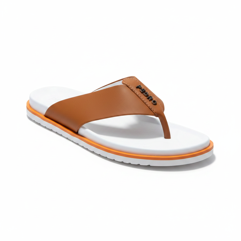 Pedro Tan Leather Flip Flop Sandal
