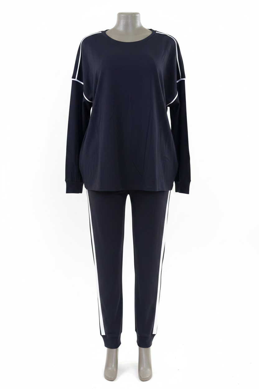 Ladies Navy Loungewear Set