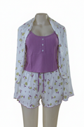 Ladies Nightwear Set – Purple Floral