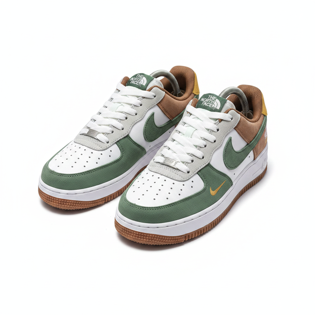 Nike Air Force 1 Low x The North Face – White/Green/Brown