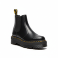 Black Leather Platform Chelsea Boot
