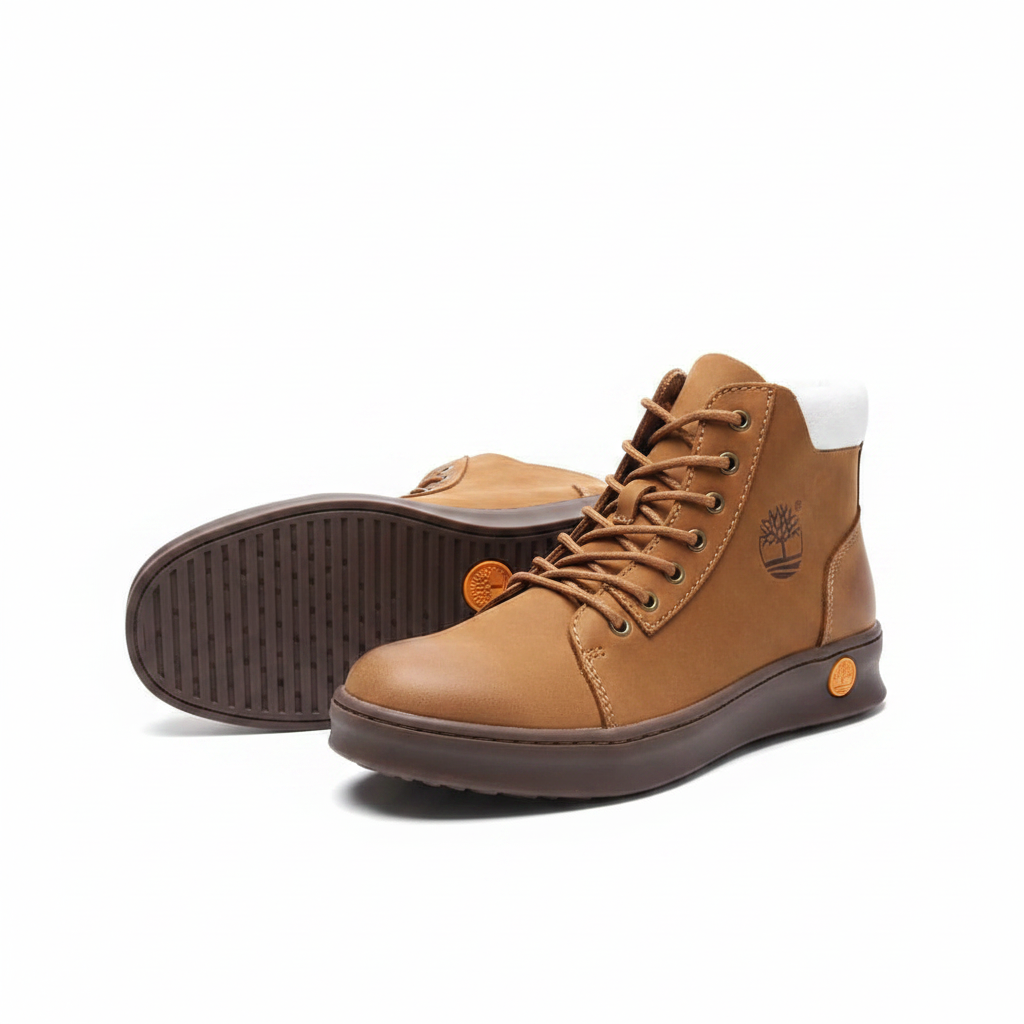 Men's Tan Wheat Nubuck Leather Lace-Up Ankle Boot