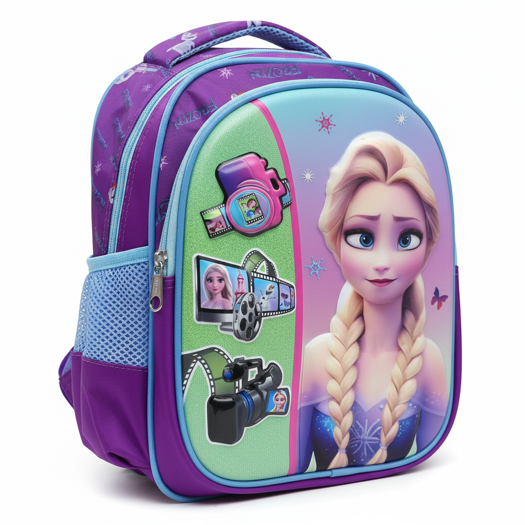 Frozen Elsa Purple Kids School Backpack