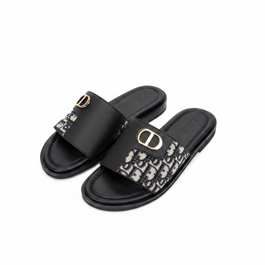 Dior Oblique Monogram Slide Sandals