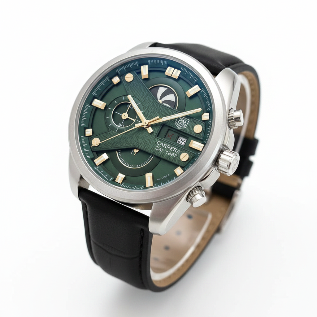 TAG Heuer Carrera Green Dial Chronograph Watch