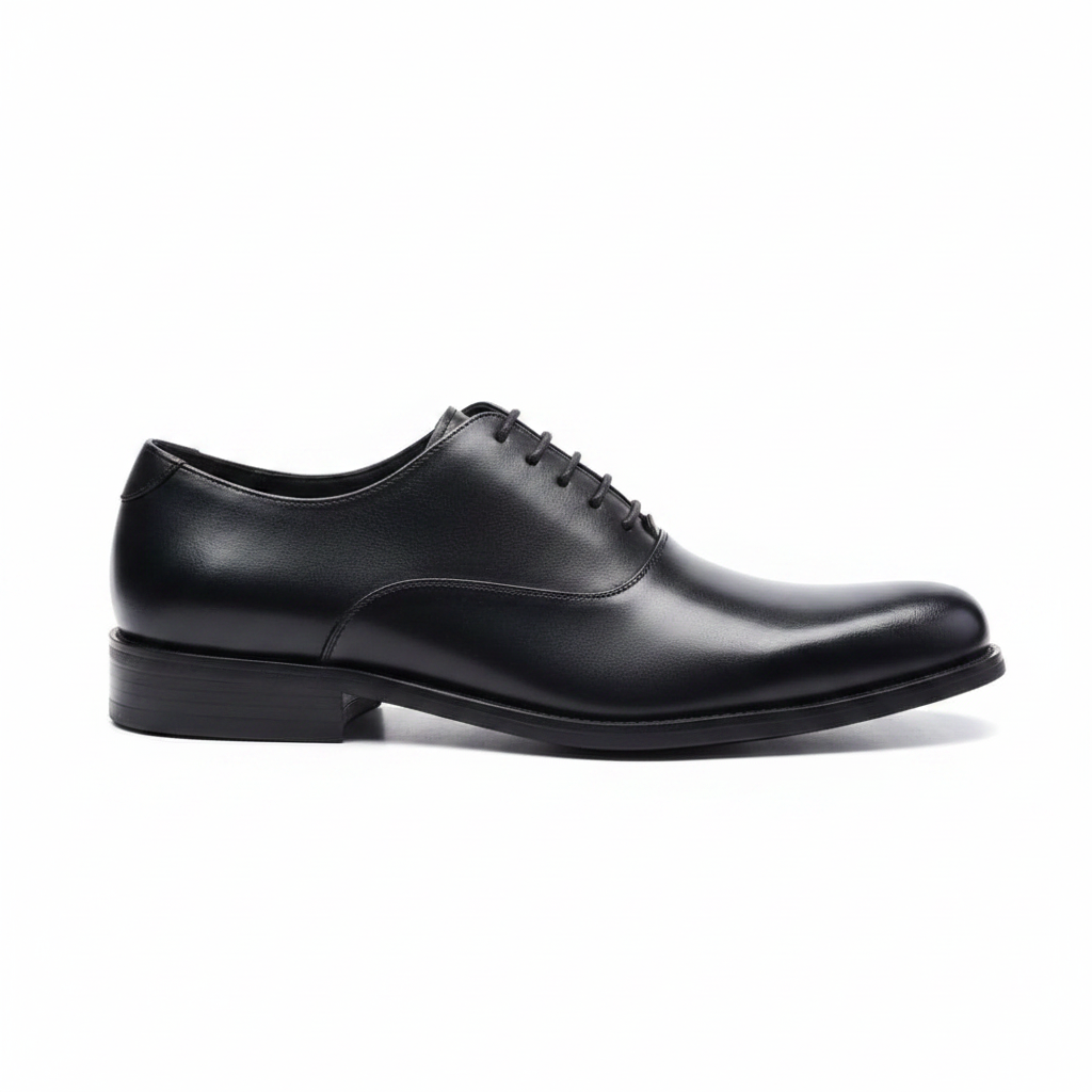 Men's Black Plain Toe Oxford Dress Shoe
