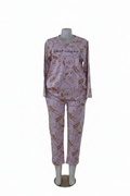 Ladies Last Night Bear Print Pajama Set – Pink