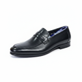 Franco Banetti Black Leather Penny Loafer
