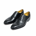 Black Leather Oxford Brogue Dress Shoes
