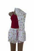 Ladies Nightwear Set – Red Floral