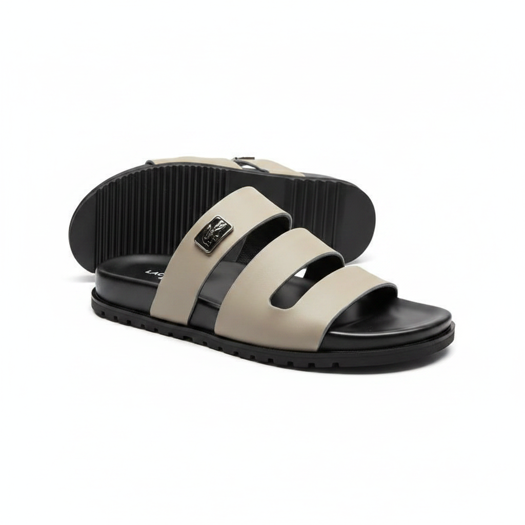 Lacoste Triple-Strap Slide Sandals