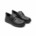 Crabkids Boys Black Velcro Strap School Shoes