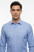 Men's Cornflower Blue Oxford Formal Dress Shirt – Brezzo