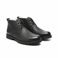 Men’s Dark Grey Leather Chukka Boots