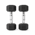 Rubber Hex Dumbbells – Pair (Home Exercise)