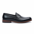 Men's Black Pebbled Leather Penny Loafer