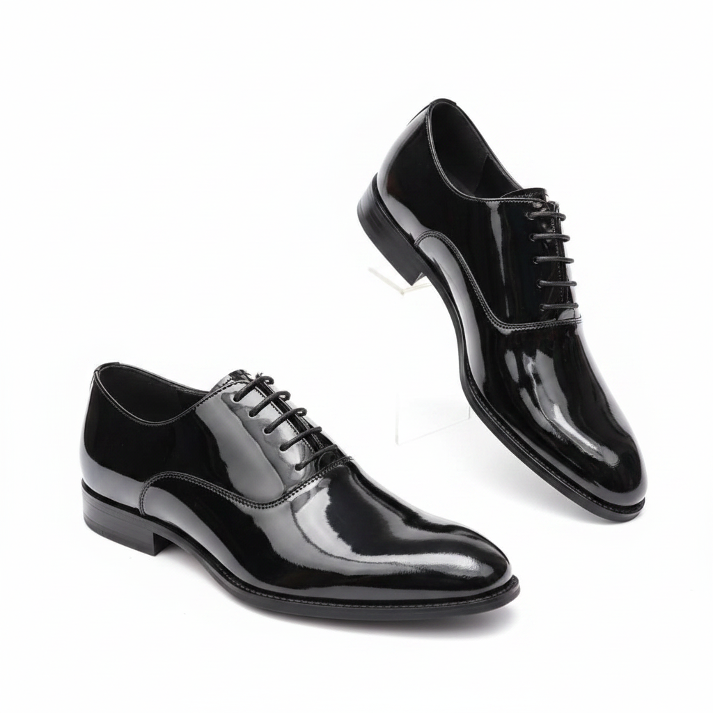 Black Patent Leather Oxford Dress Shoes
