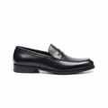 Franco Banetti Men's Black Leather Penny Loafer